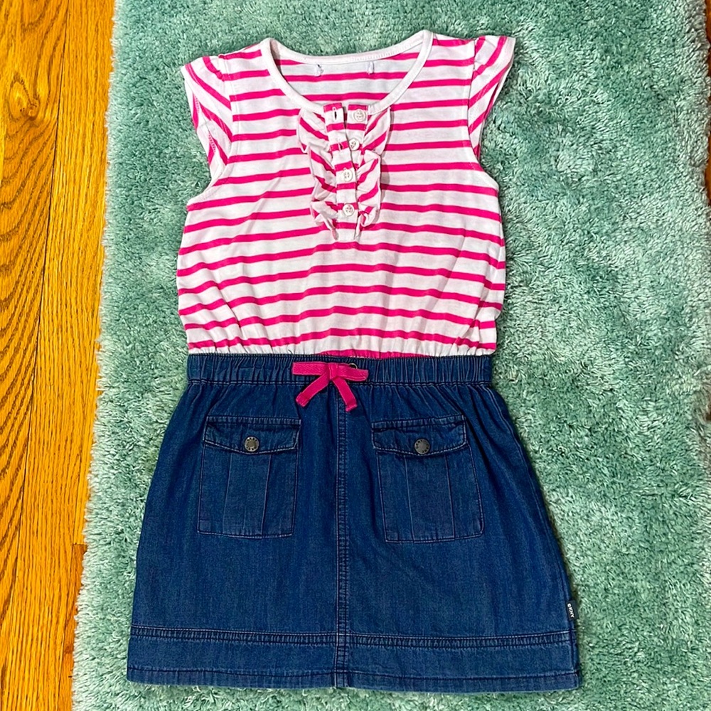 DNYK Girls Summer‎ Dress Size 4/5. Cotton and Denim